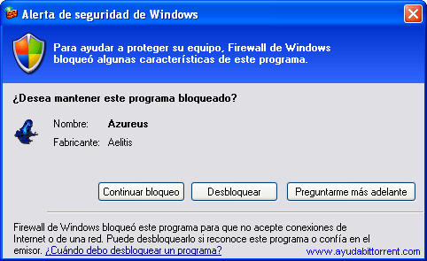Firewall Windows Azureus Vuze