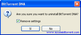 Desinstalar BitTorrent DNA Alerta