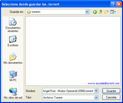 Guardar nuevo Torrent con el BitTorrent Oficial y con el uTorrent