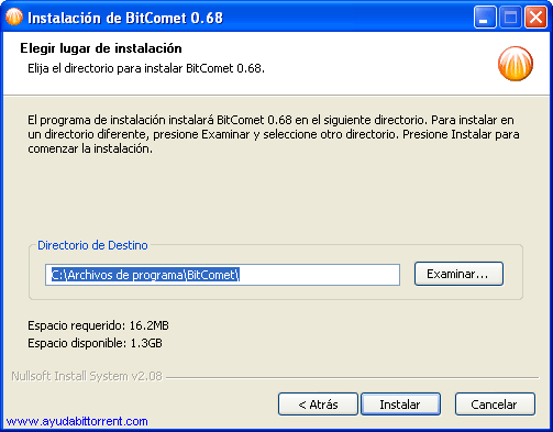 Instalacion BitComet Directorio