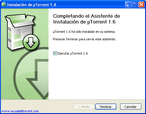 Instalacion uTorrent Completada